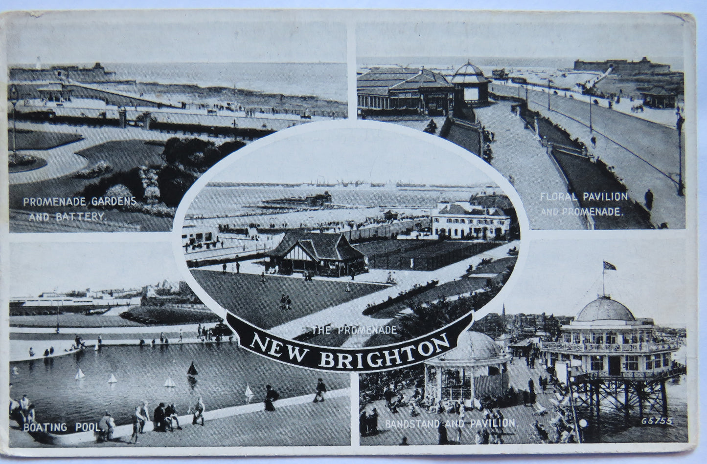Vintage Postcard of New Brighton, Multiview Postcard