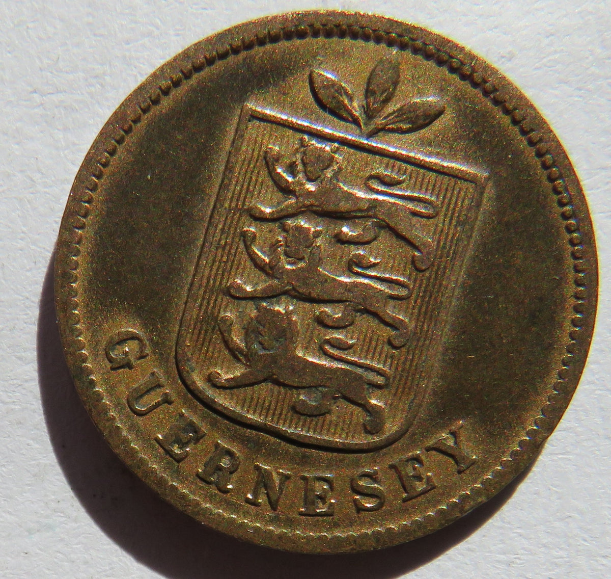 1899-H Guernsey 1 One Double Coin In Better Grade