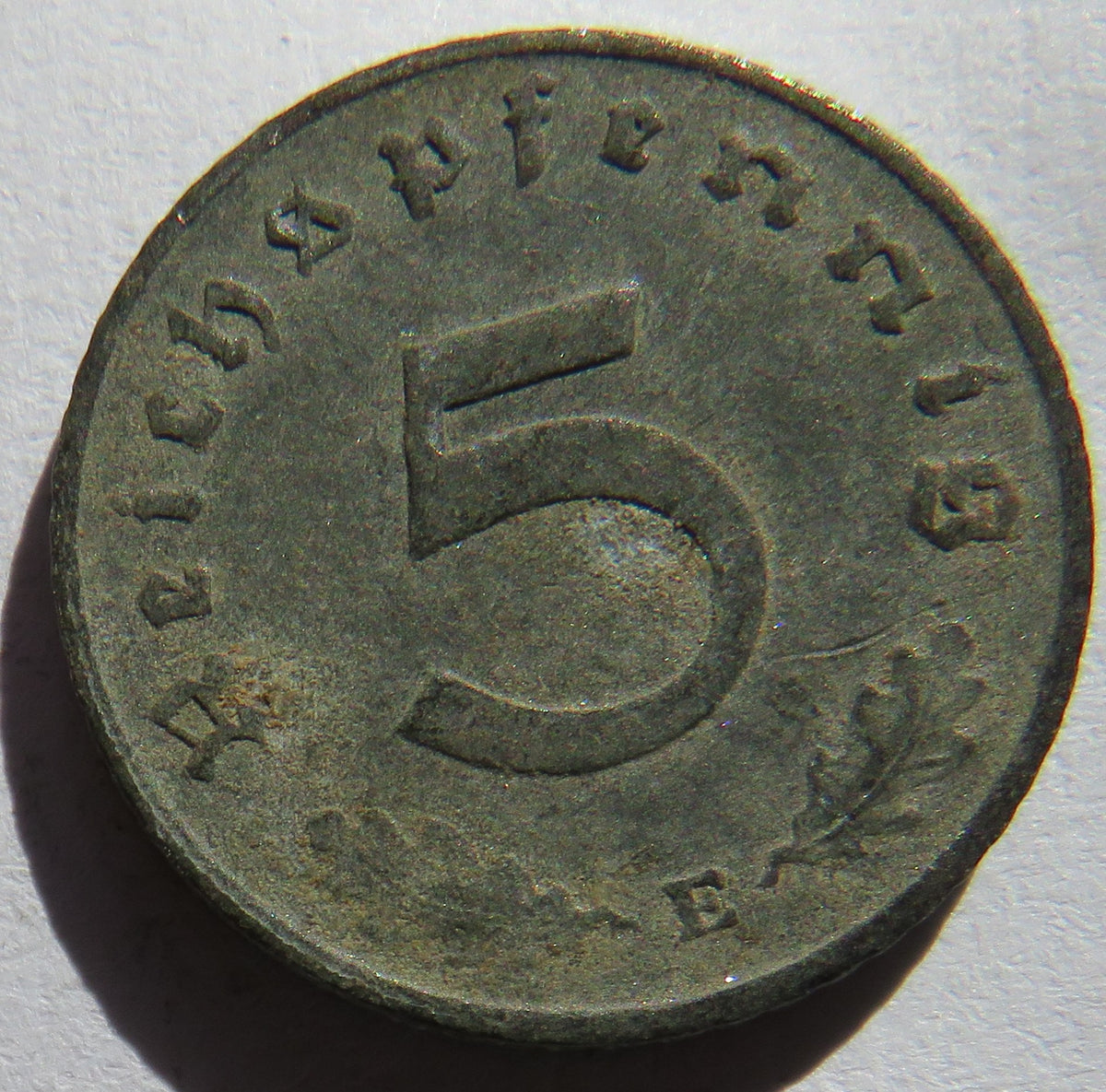 1941-E Germany 5 Reichspfennig Coin - WWII
