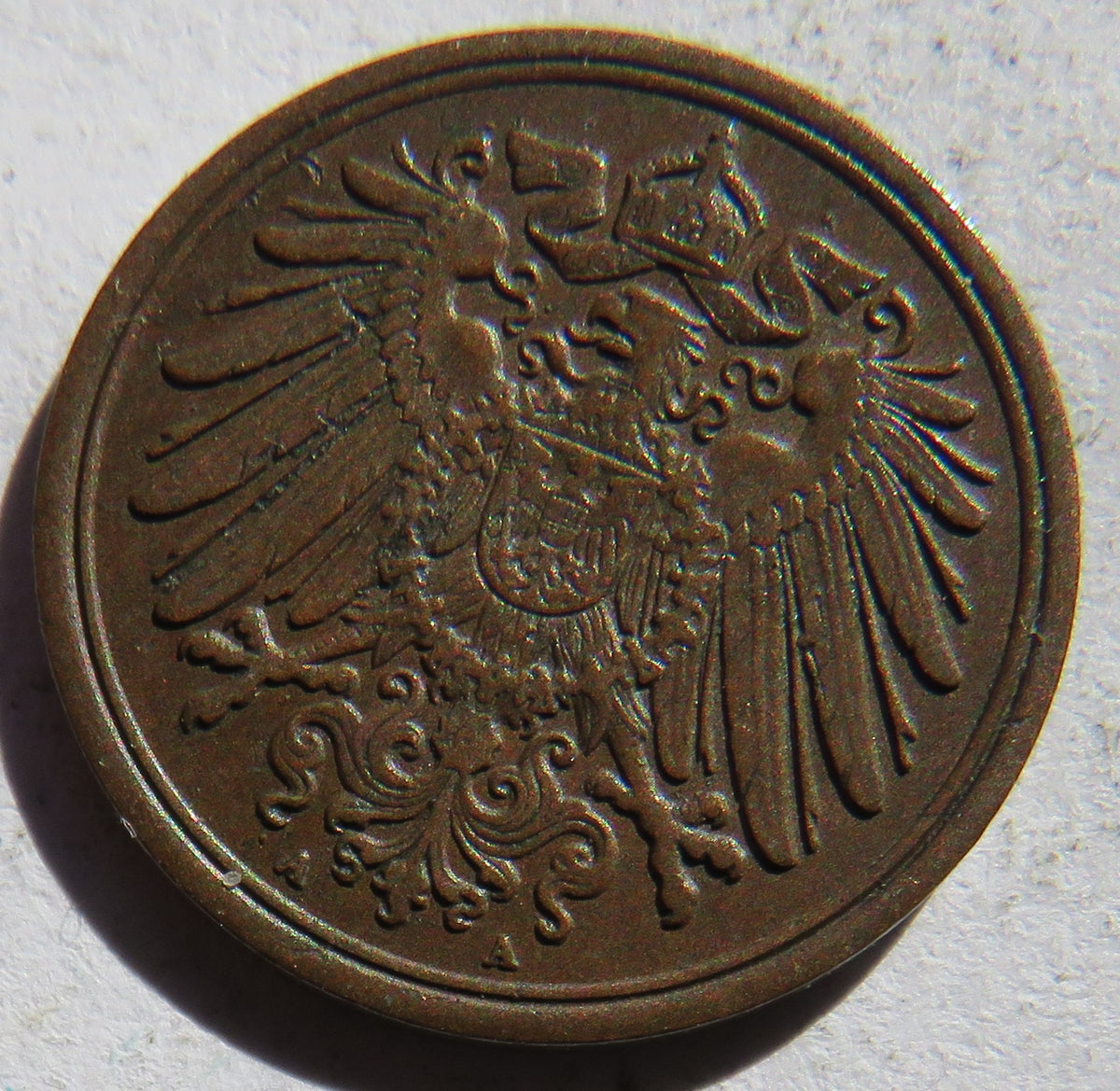 1912-A Germany One Pfennig Coin