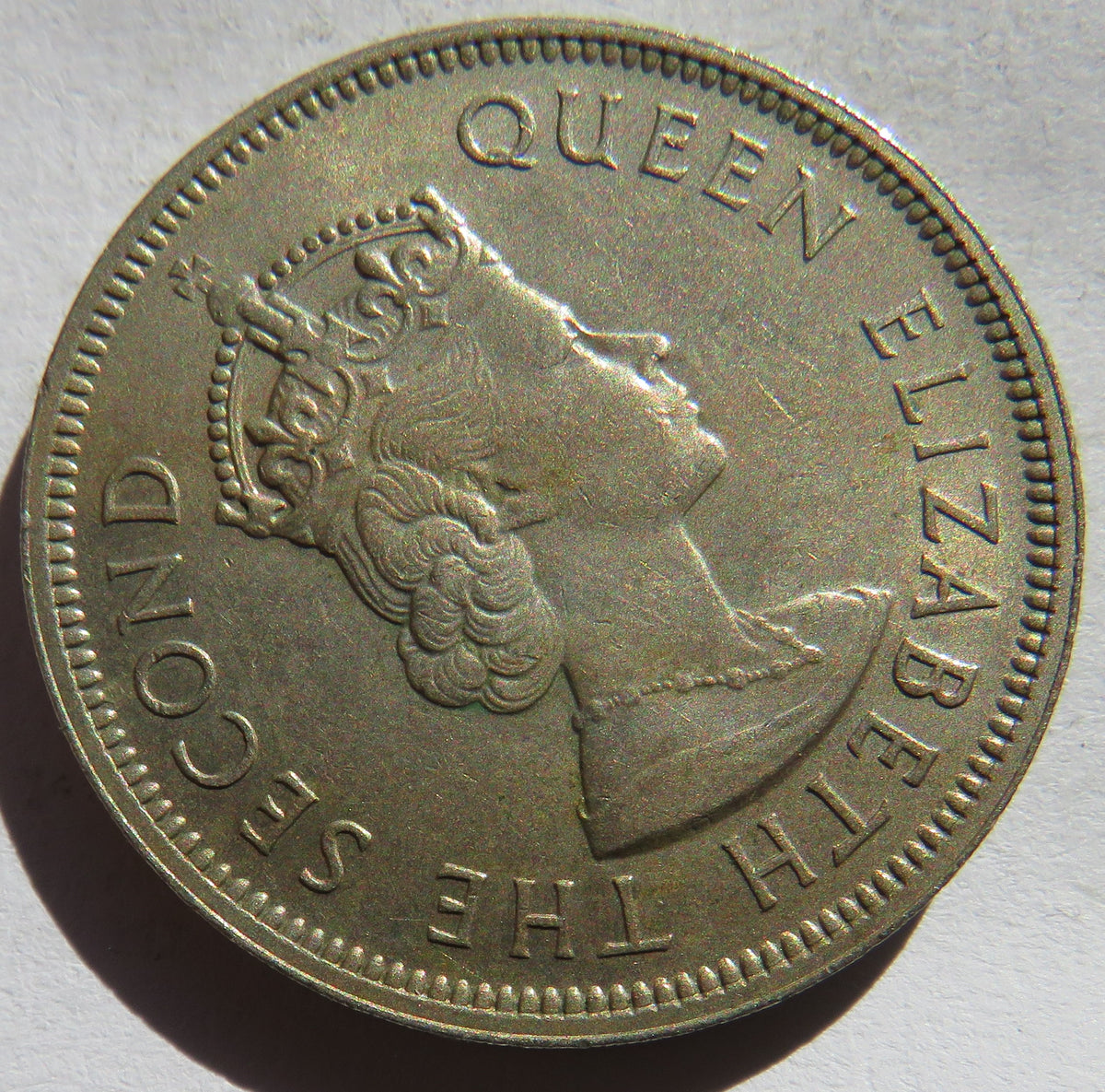 1960 Queen Elizabeth II Hong Kong $1 One Dollar Coin