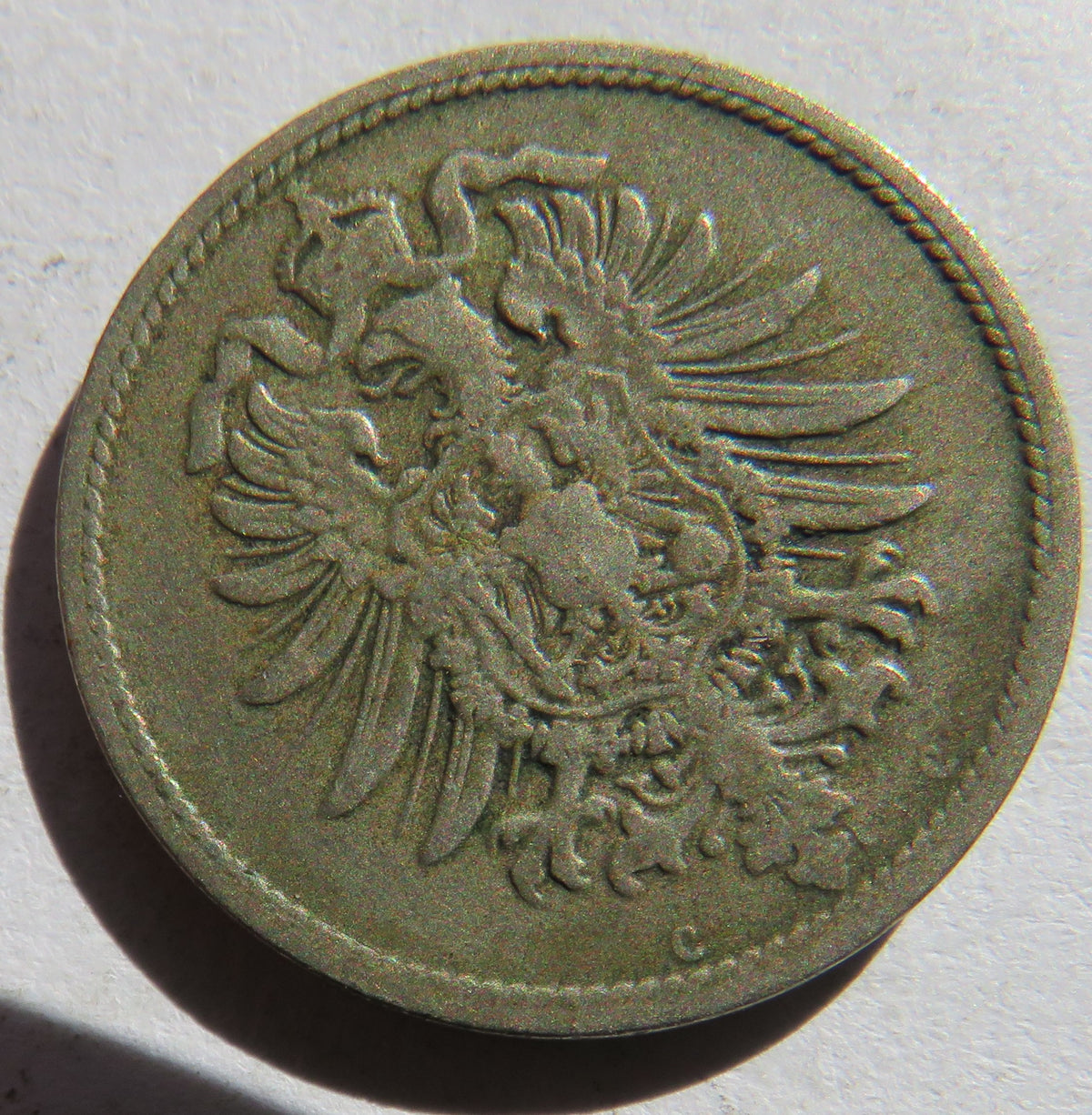 1874-C Germany 10 Pfennig Coin