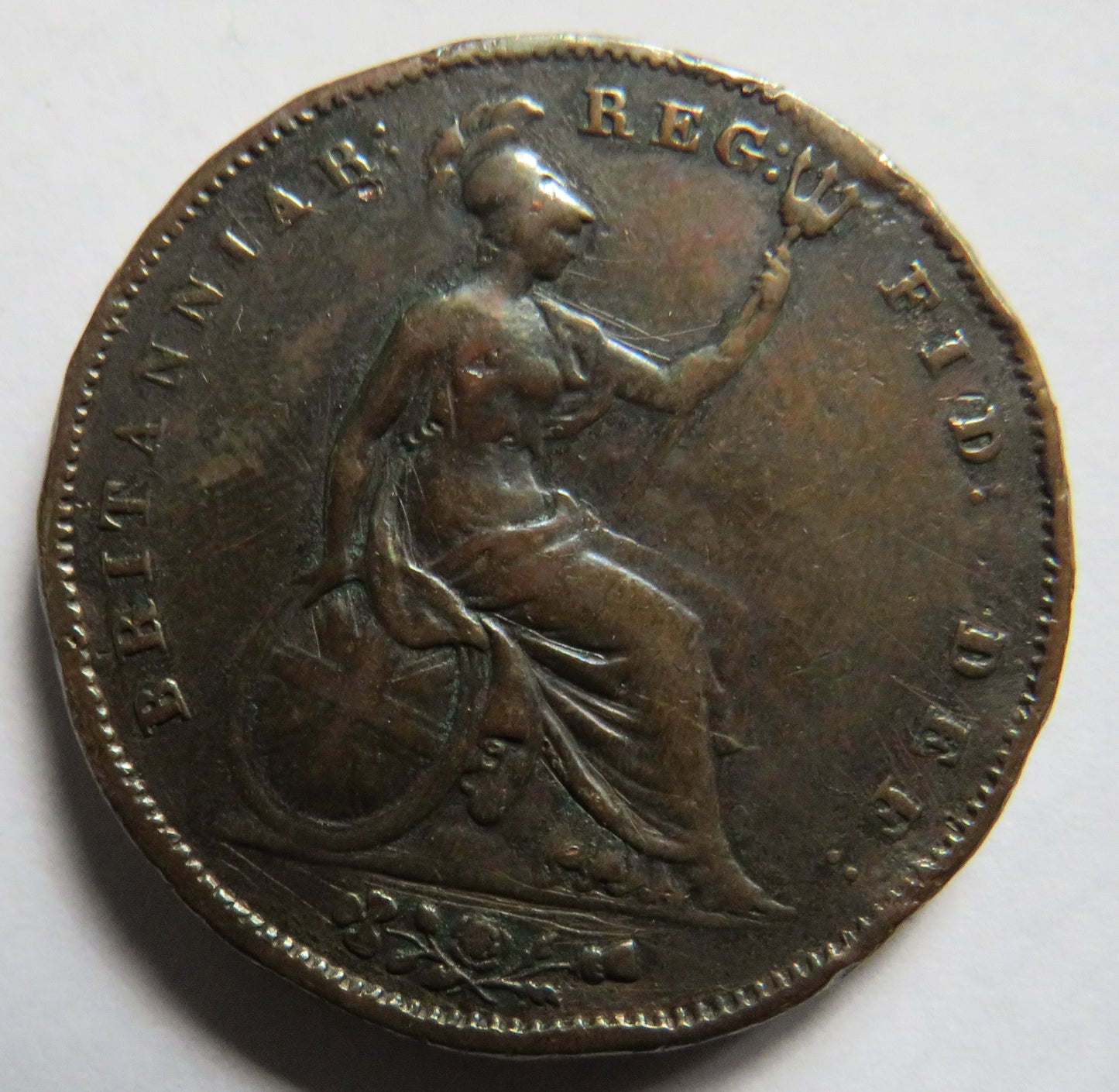 1854 Queen Victoria Young Head Penny Coin - Great Britain