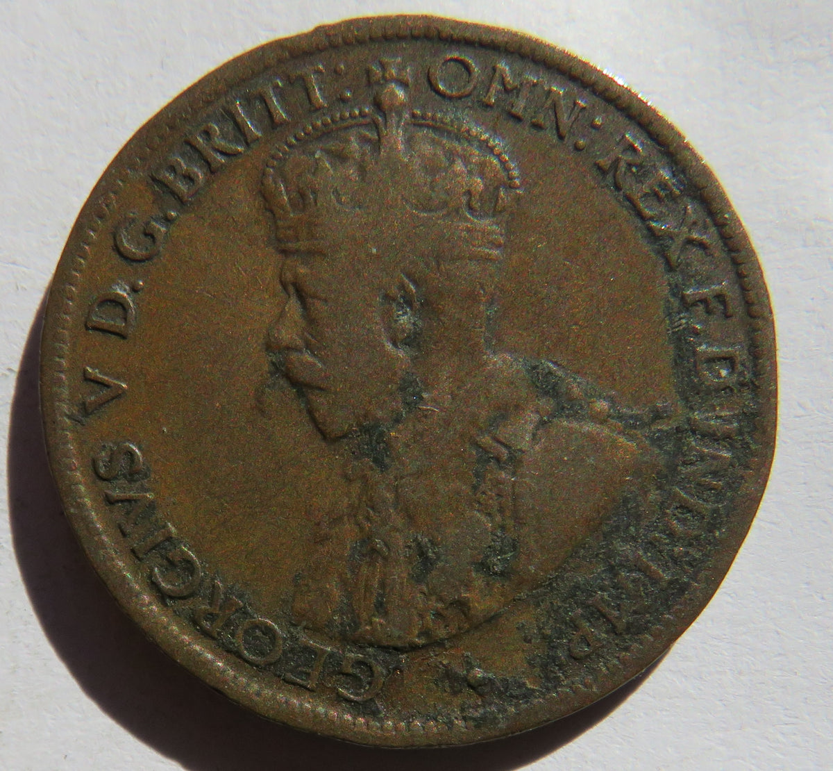1921 King George V Australia Halfpenny Coin
