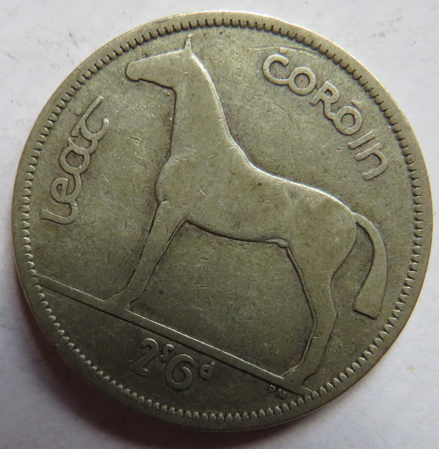 1940 Ireland Eire Silver Halfcrown Coin