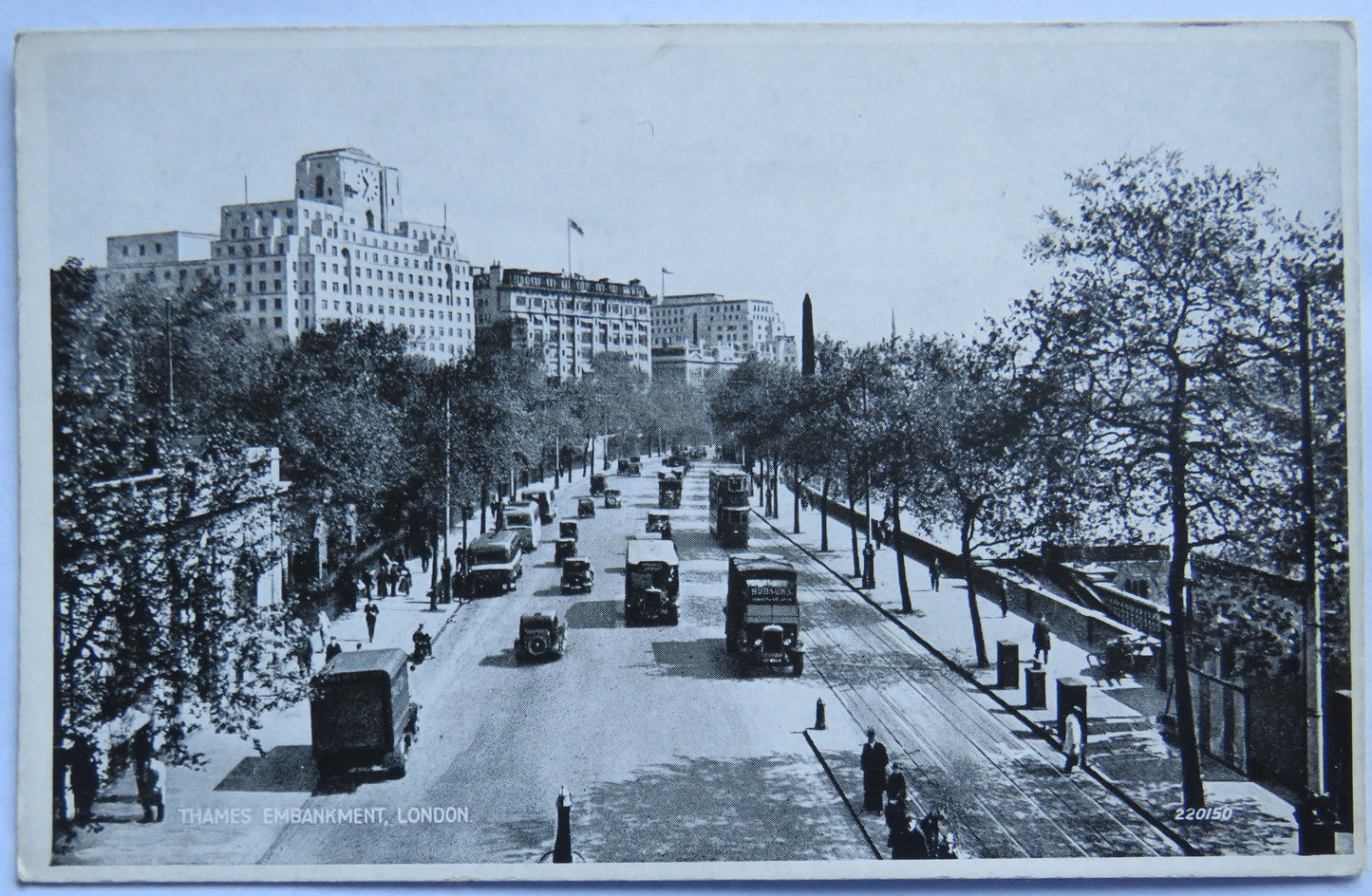 Vintage Postcard of Thames Embankment, London