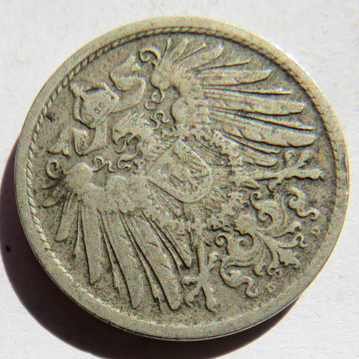 1891-D Germany 10 Pfennig Coin