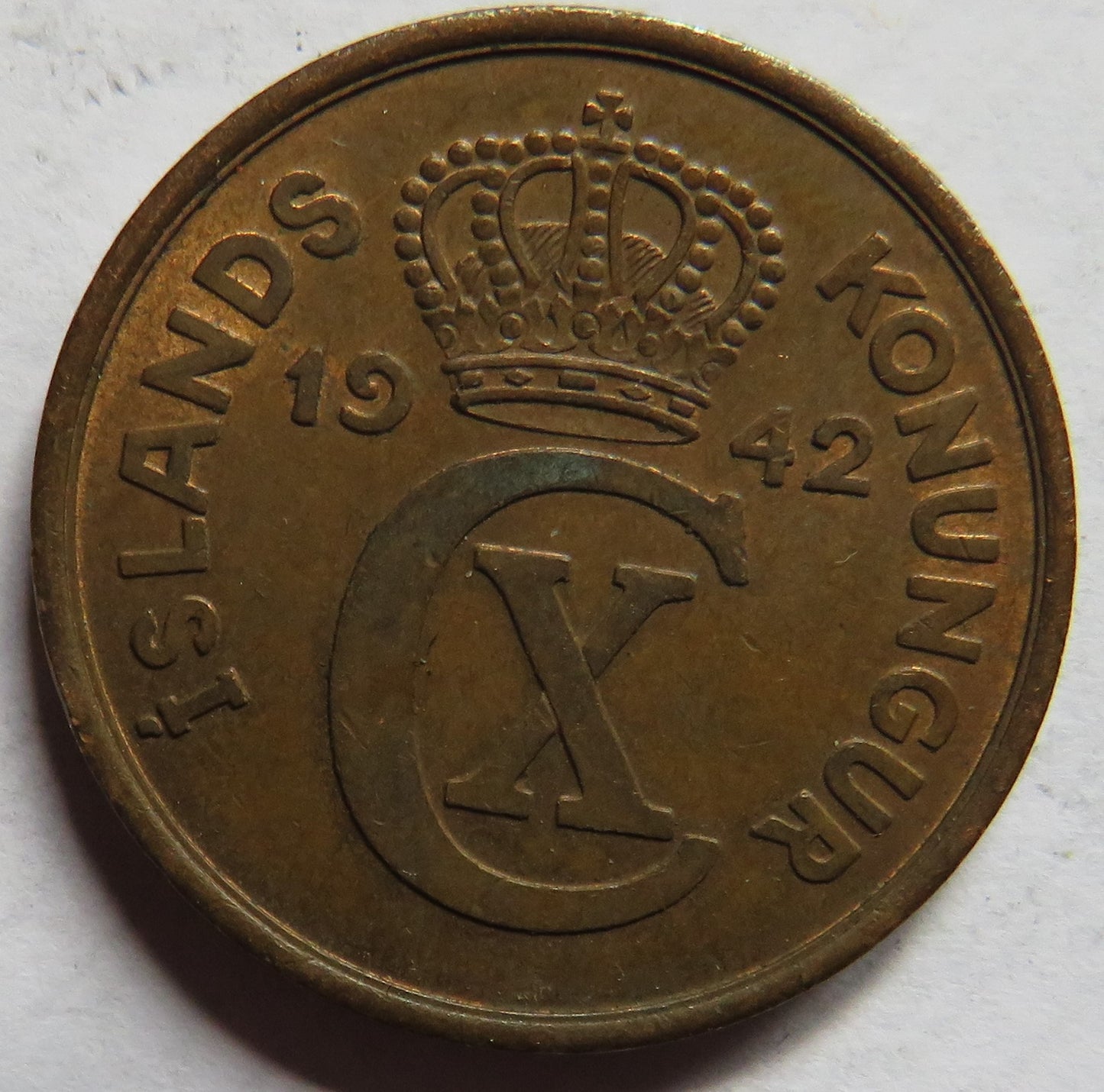 1942 Iceland 5 Aurar Coin In Higher Grade
