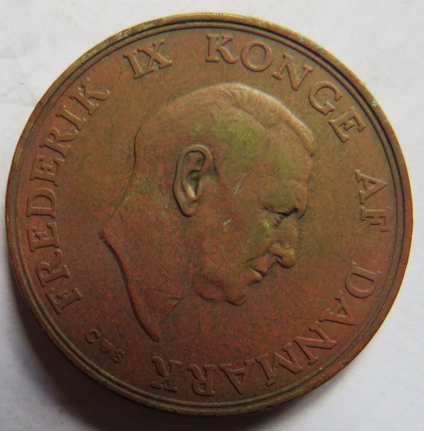 1957 Denmark 2 Kroner Coin
