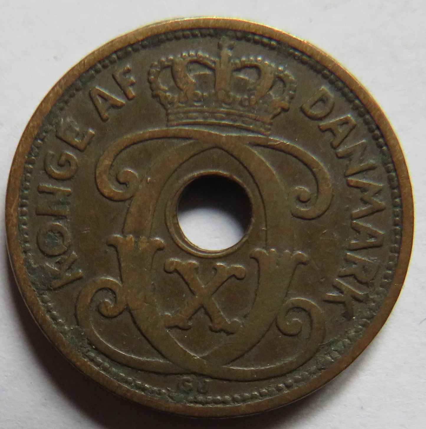 1927 Denmark 2 Ore Coin