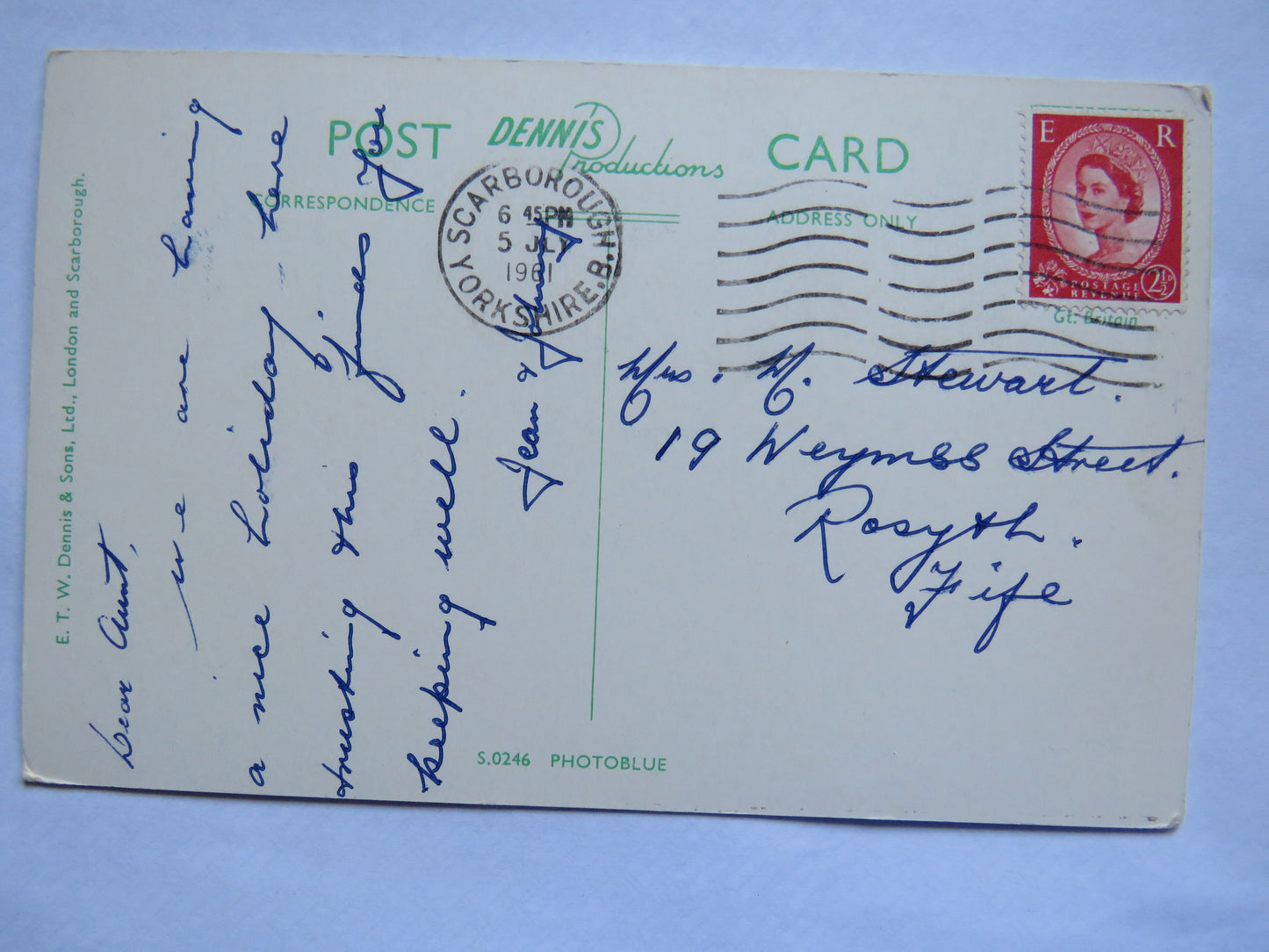 Vintage Postcard of Scarborough, Multiview Postcard, 1961