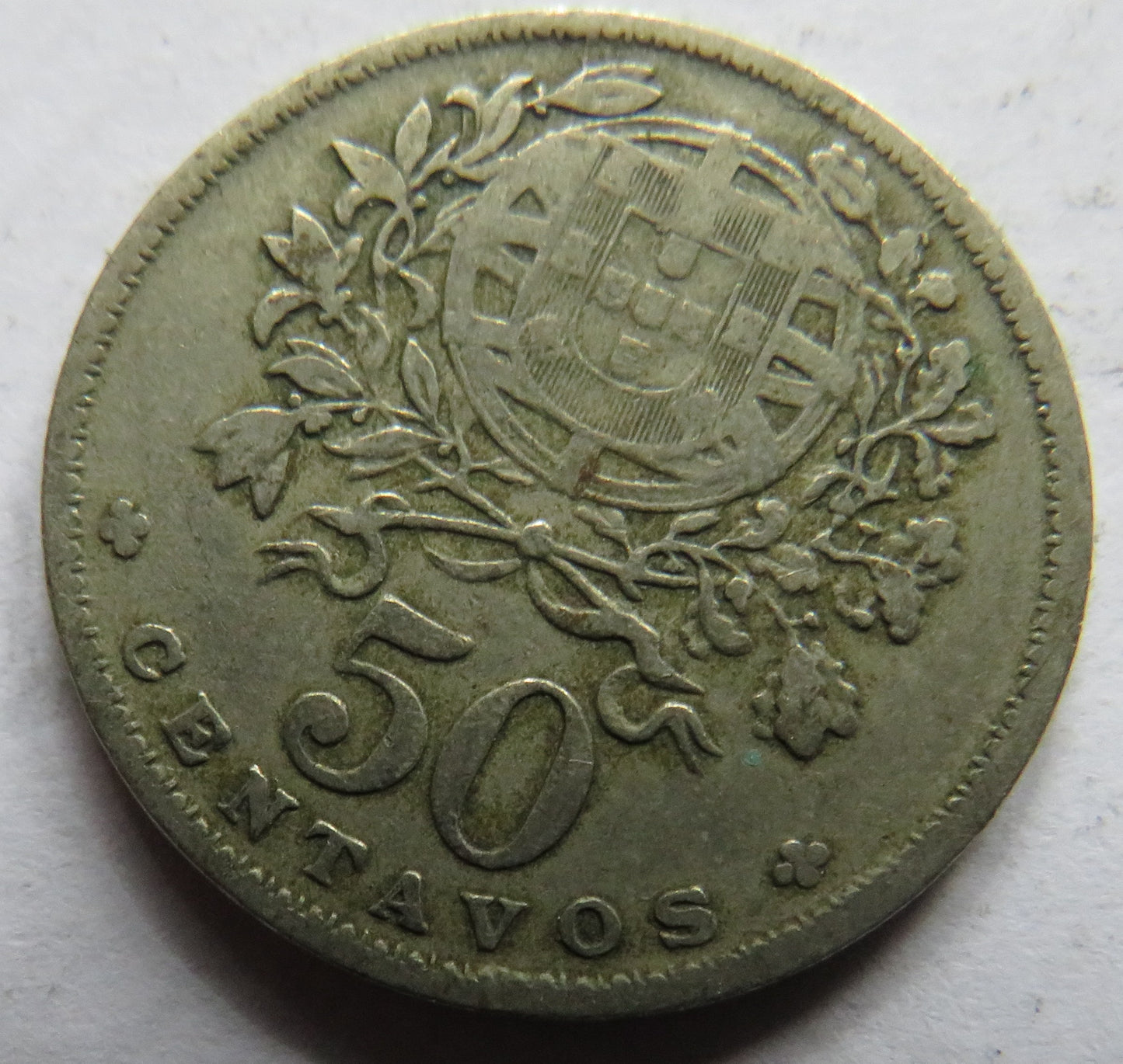 1929 Portugal 50 Centavos Coin