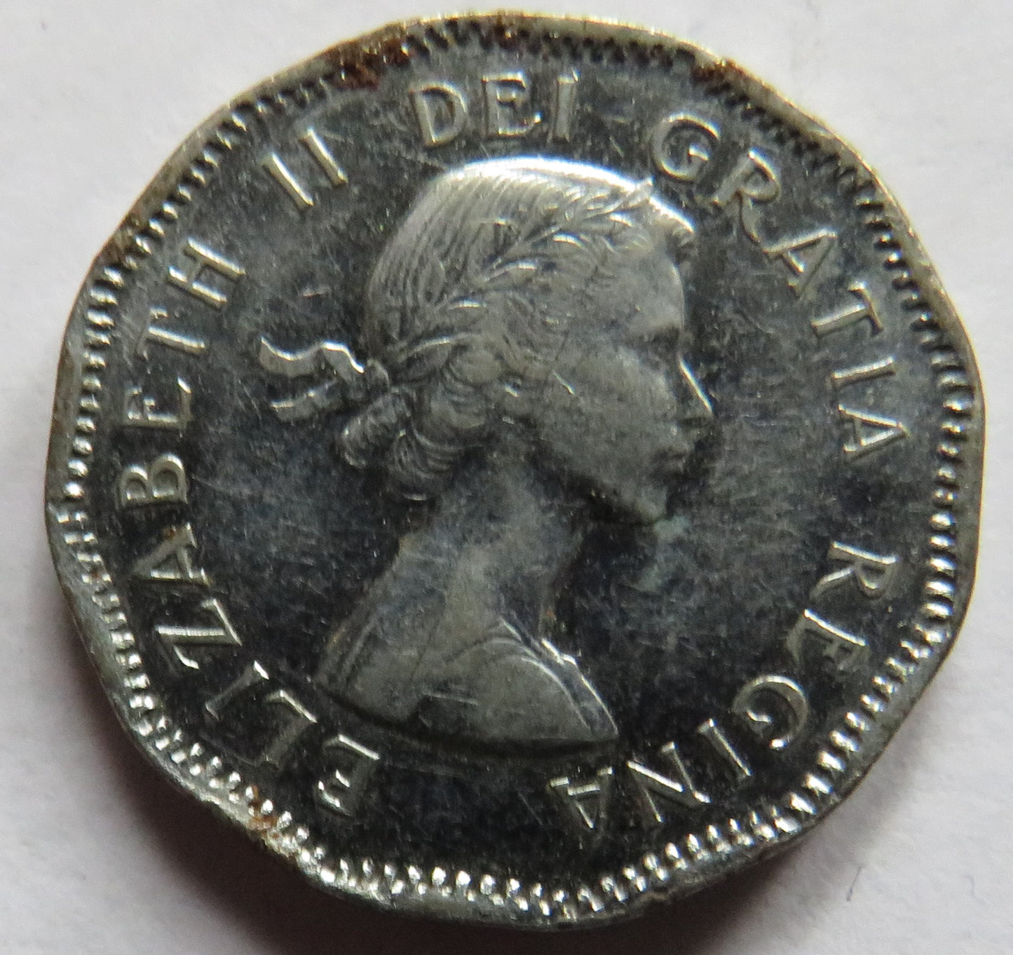1953 Queen Elizabeth II Canada 5 Cents Coin