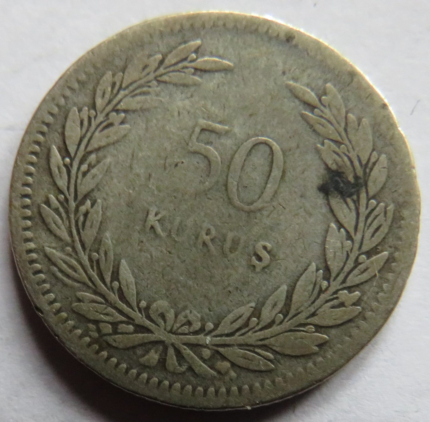 1948 Turkey Silver 50 Kurus Coin