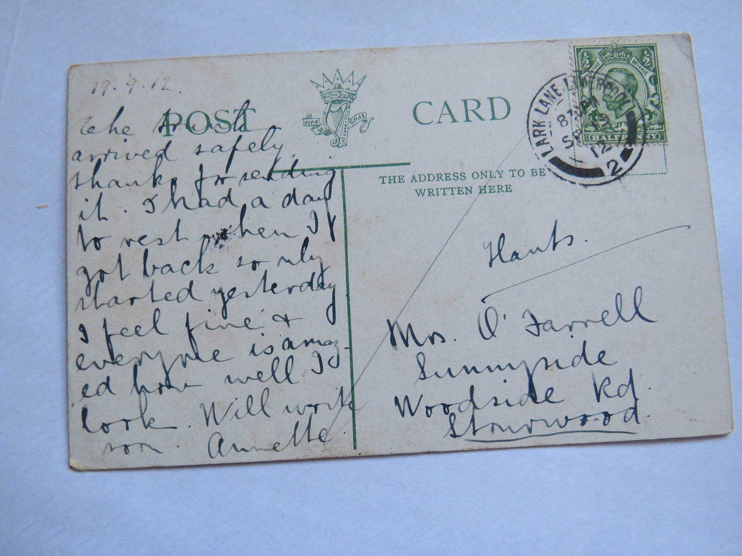 Vintage Postcard of On Killarney's Lakes, Brickeen Bridge 1912