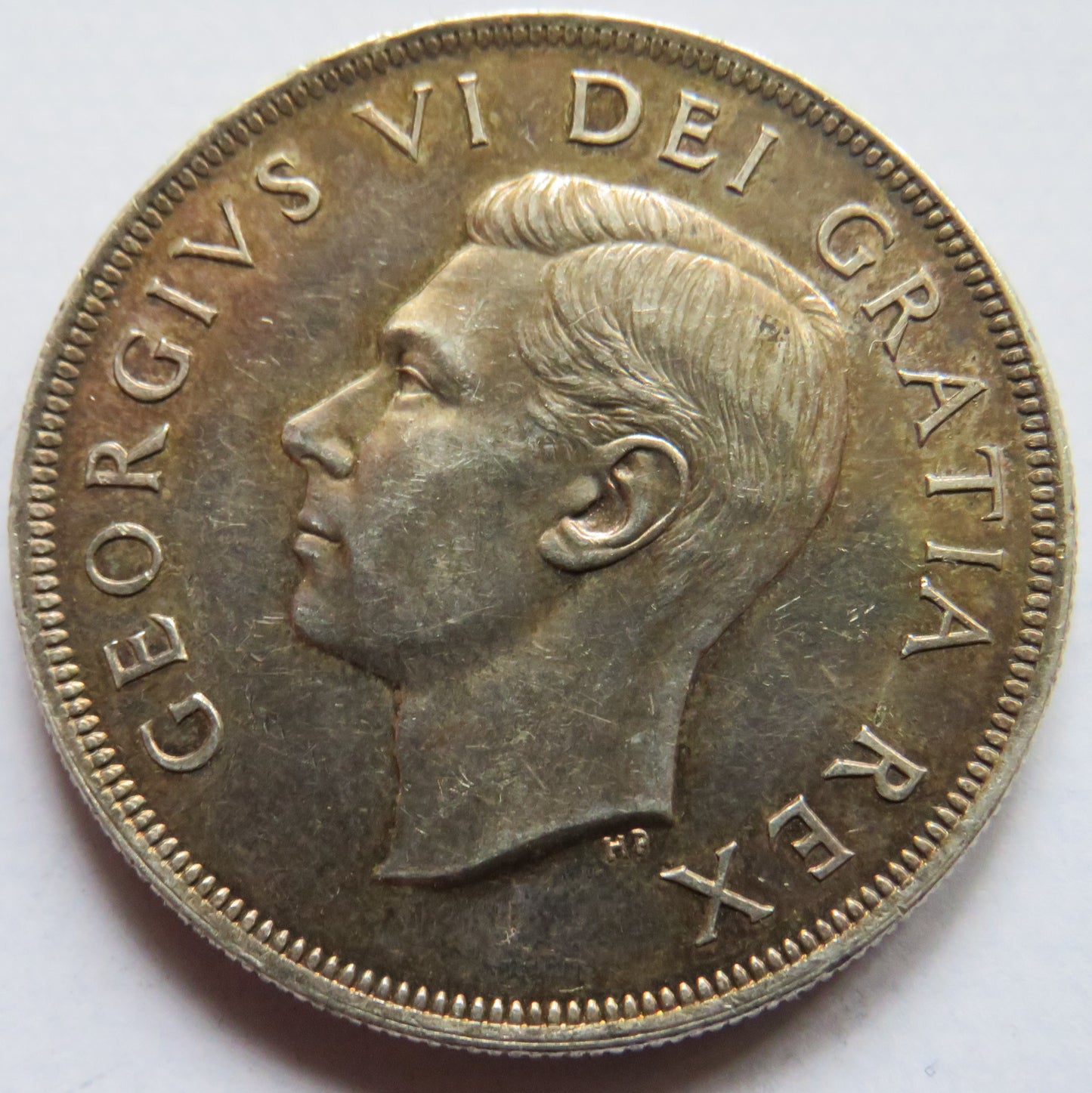 1949 King George VI Canada Silver $1 One Dollar Coin Accession of Newfoundland