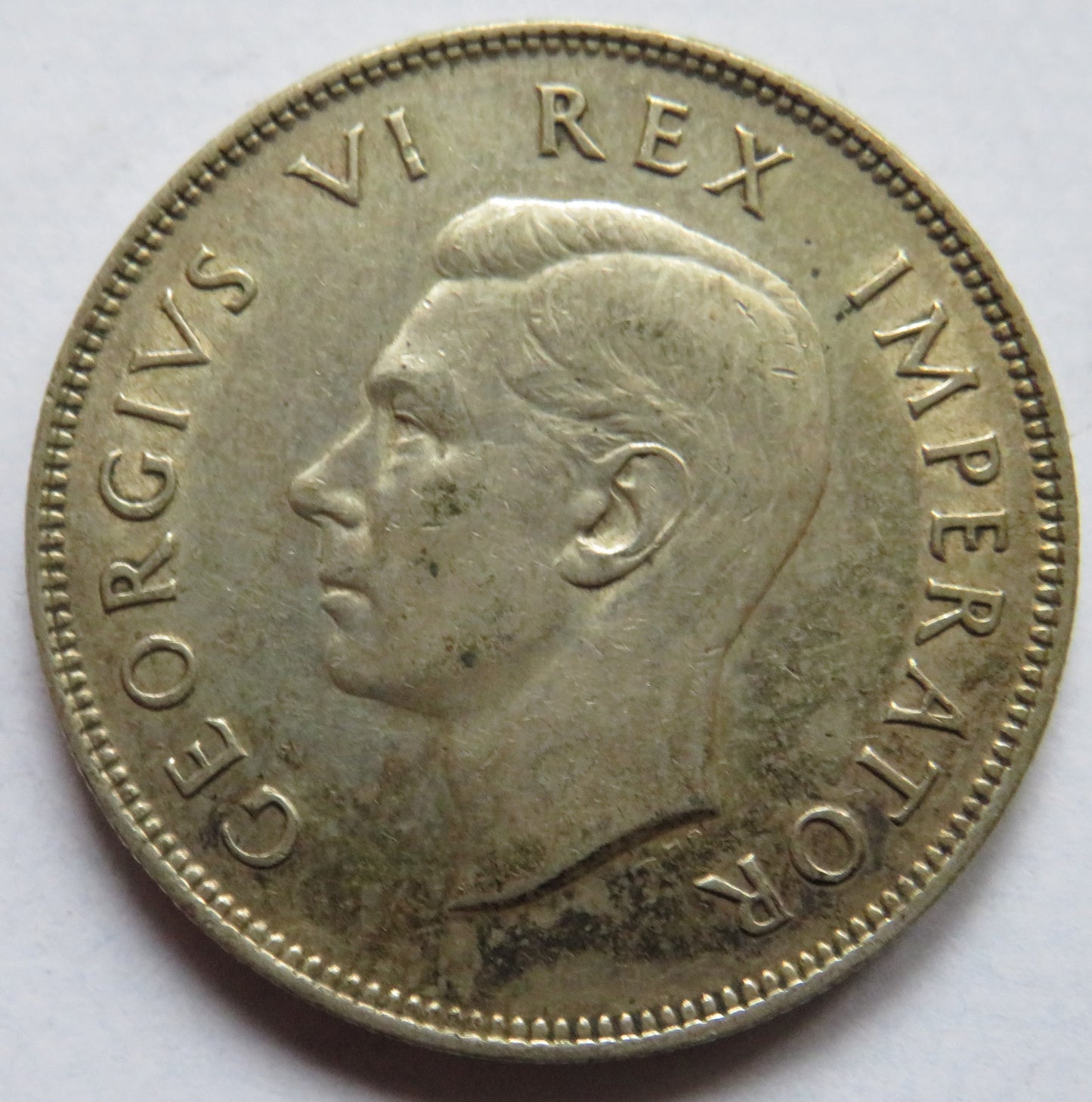 1944 King George VI South Africa Silver 2 & 1/2 Shillings Coin