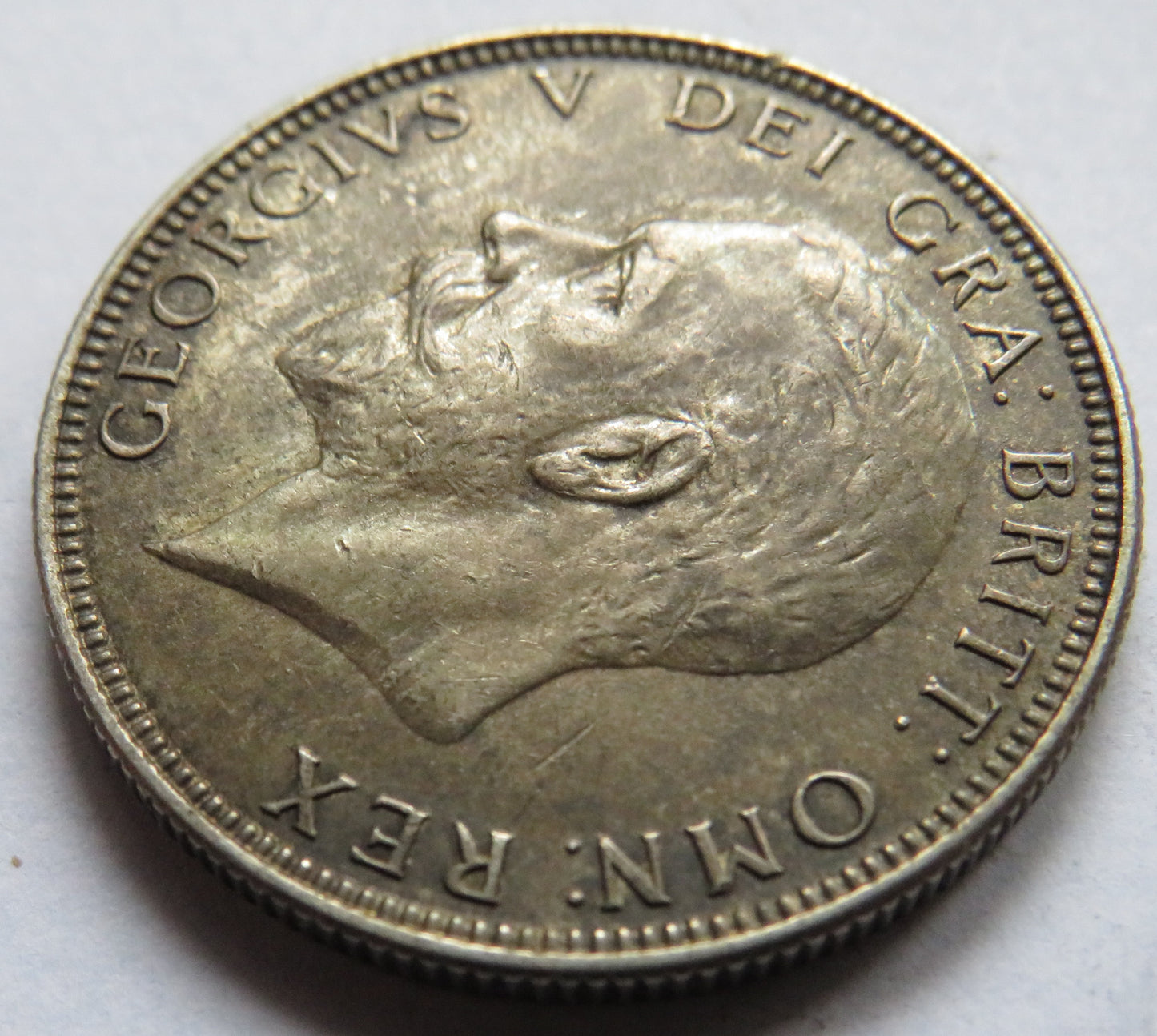 1936 King George V Silver One Florin Coin - Great Britain