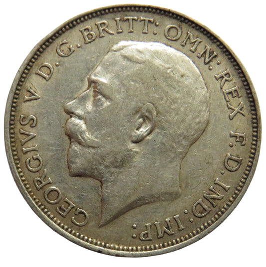 1911 King George V Silver One Florin Coin - Great Britain