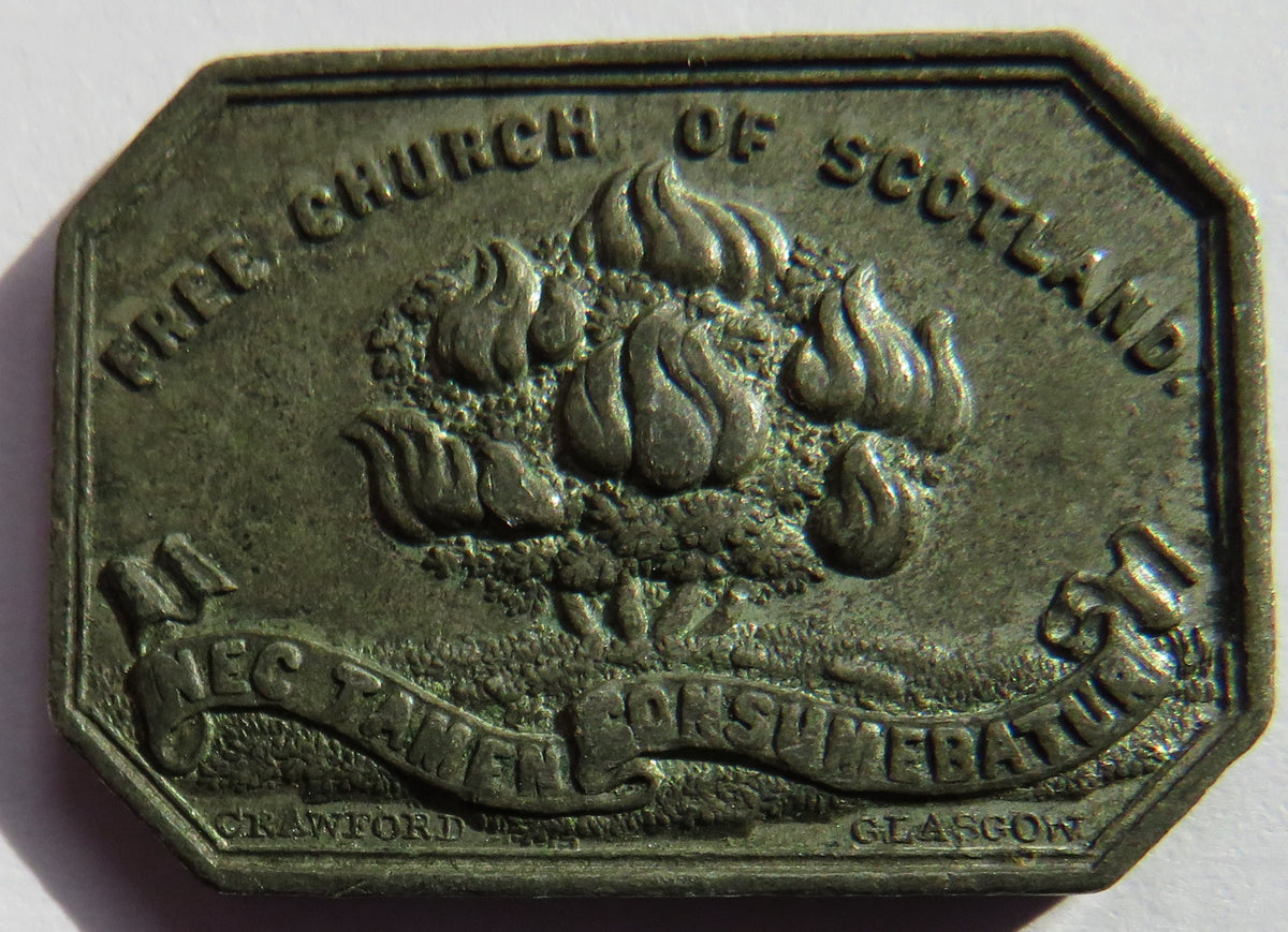 1843 Free Tron Church Glasgow Scottish Communion Token