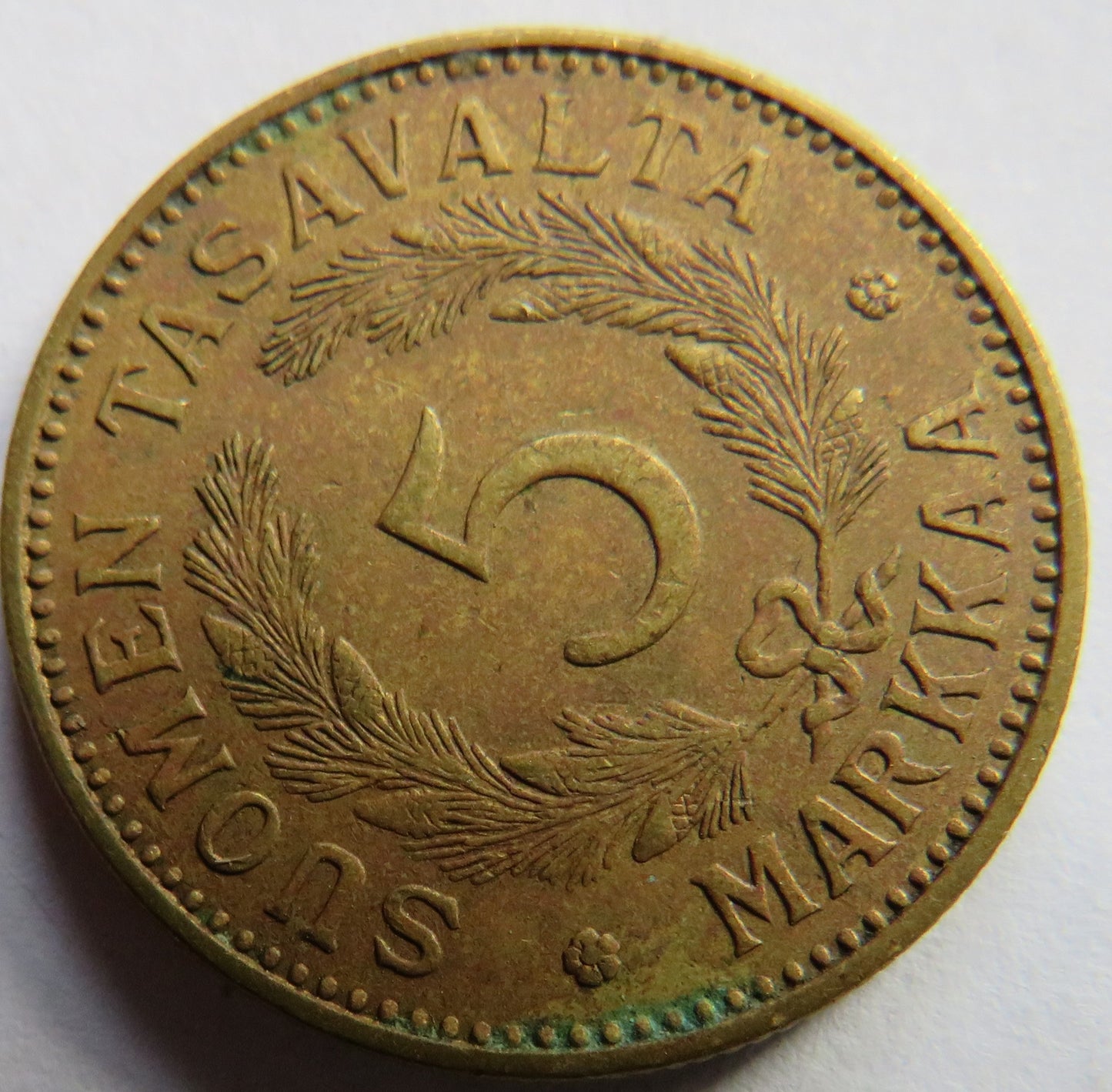 1939 Finland 5 Markkaa Coin