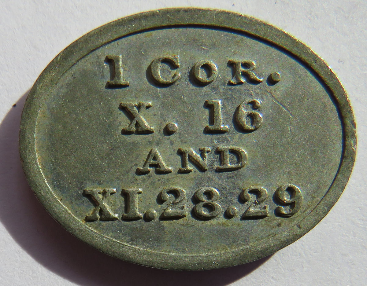 19thC Melrose Kirk Church Communion Table Token