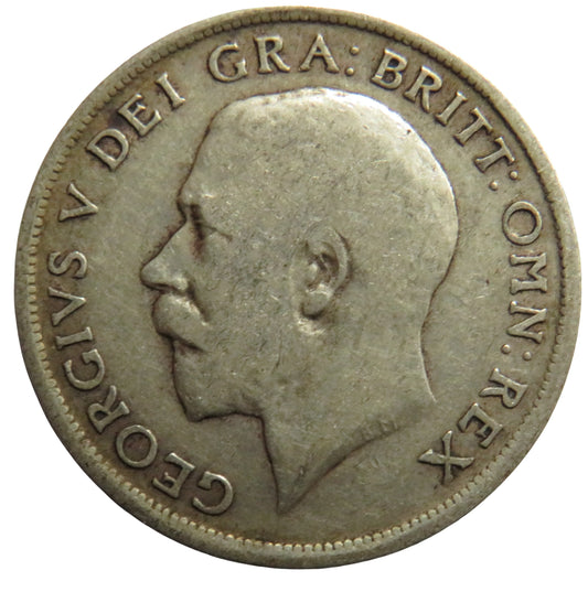 1913 King George V Silver One Shilling Coin - Great Britain