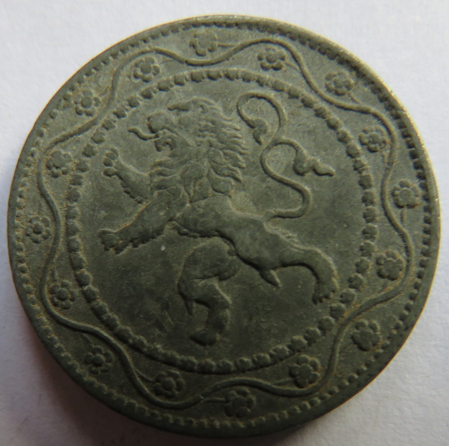 1916 Belgium 25 Centimes Coin