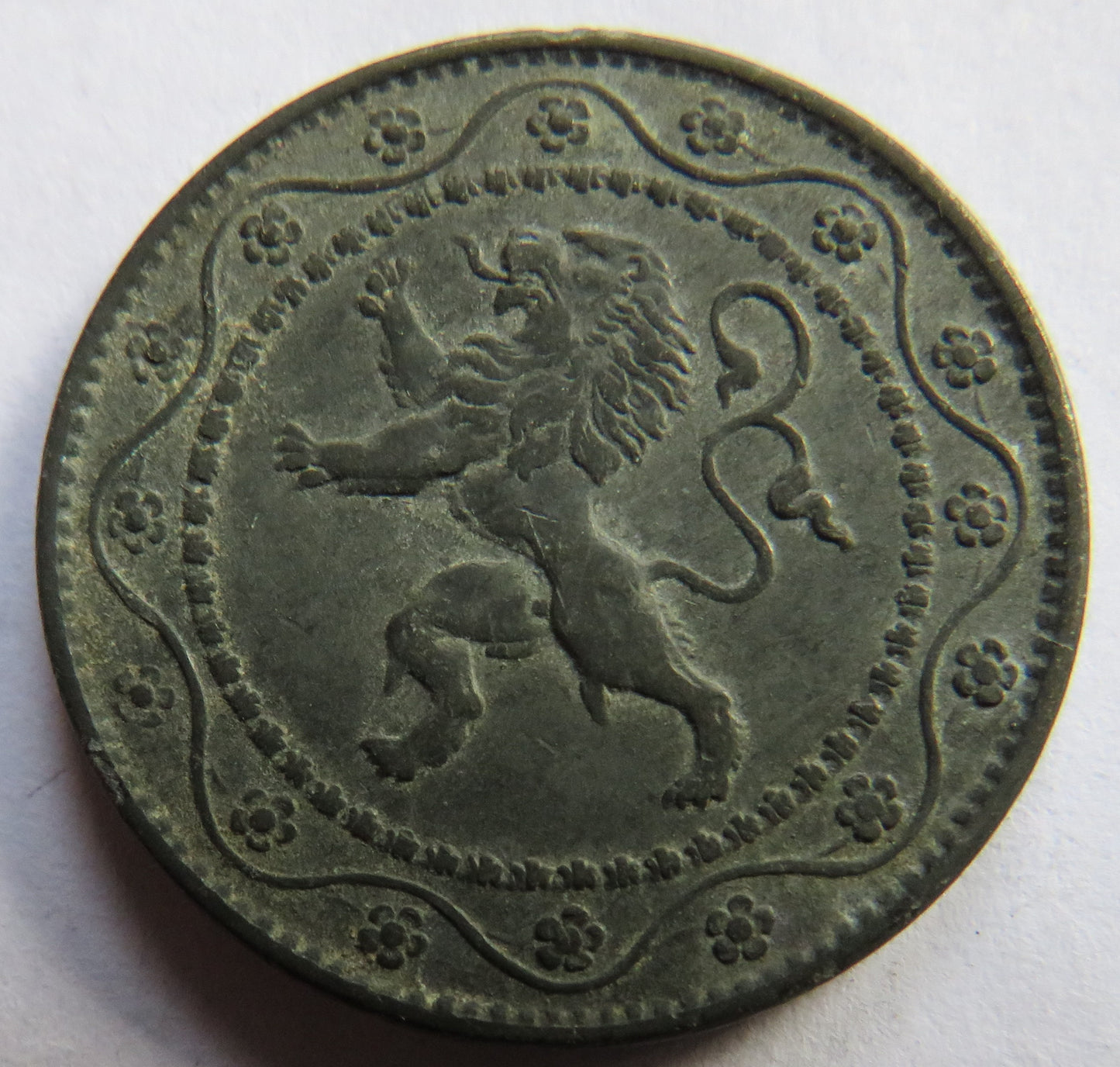 1915 Belgium 25 Centimes Coin
