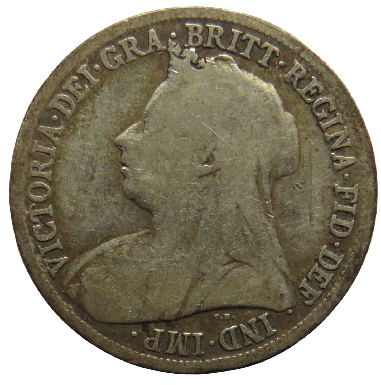 1899 Queen Victoria Silver One Shilling Coin - Great Britain