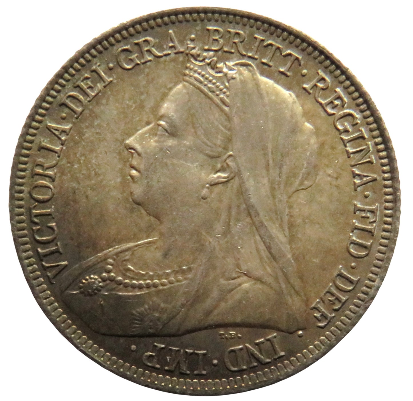 1901 Queen Victoria Silver One Shilling Coin UNC - Great Britain