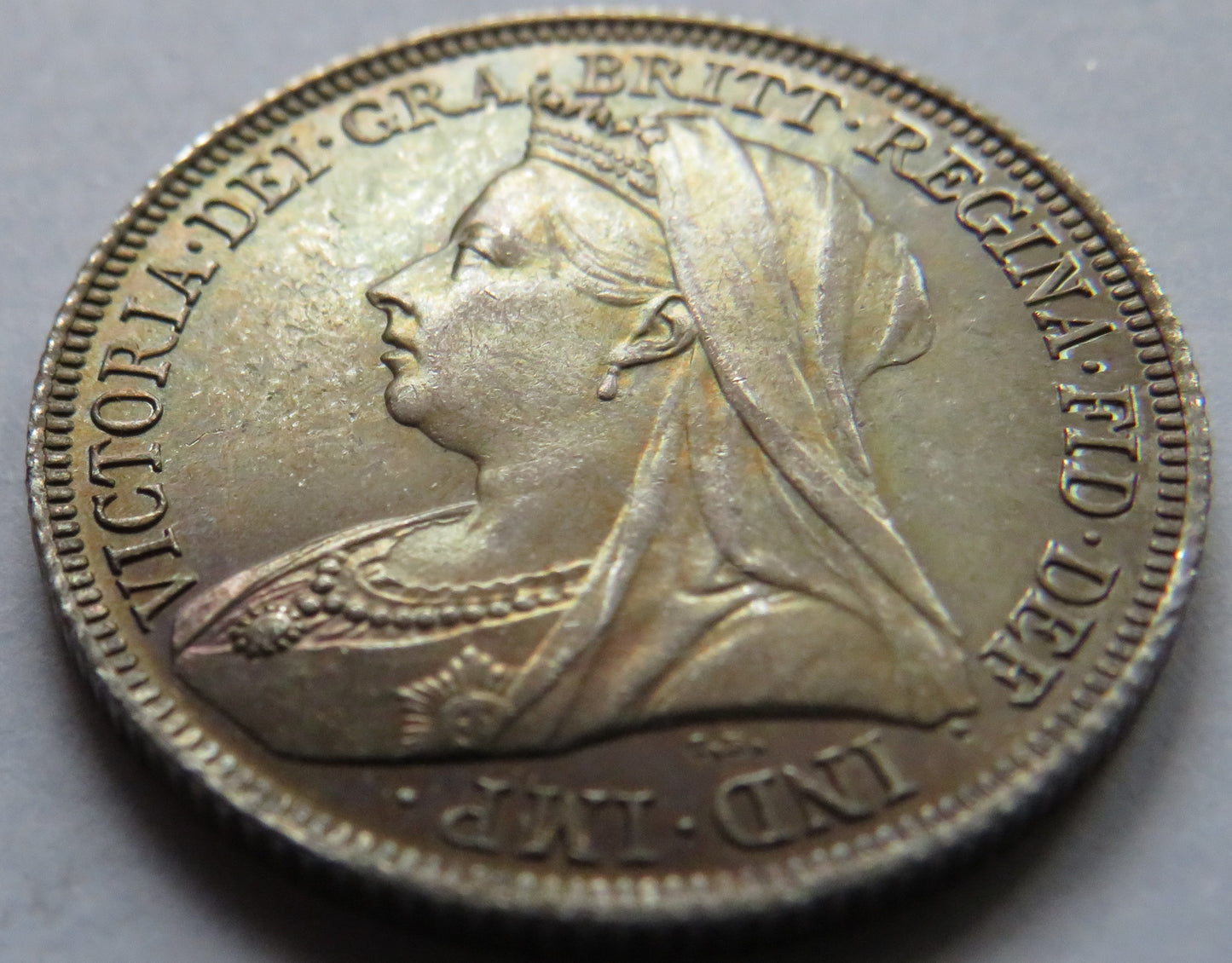 1901 Queen Victoria Silver One Shilling Coin UNC - Great Britain