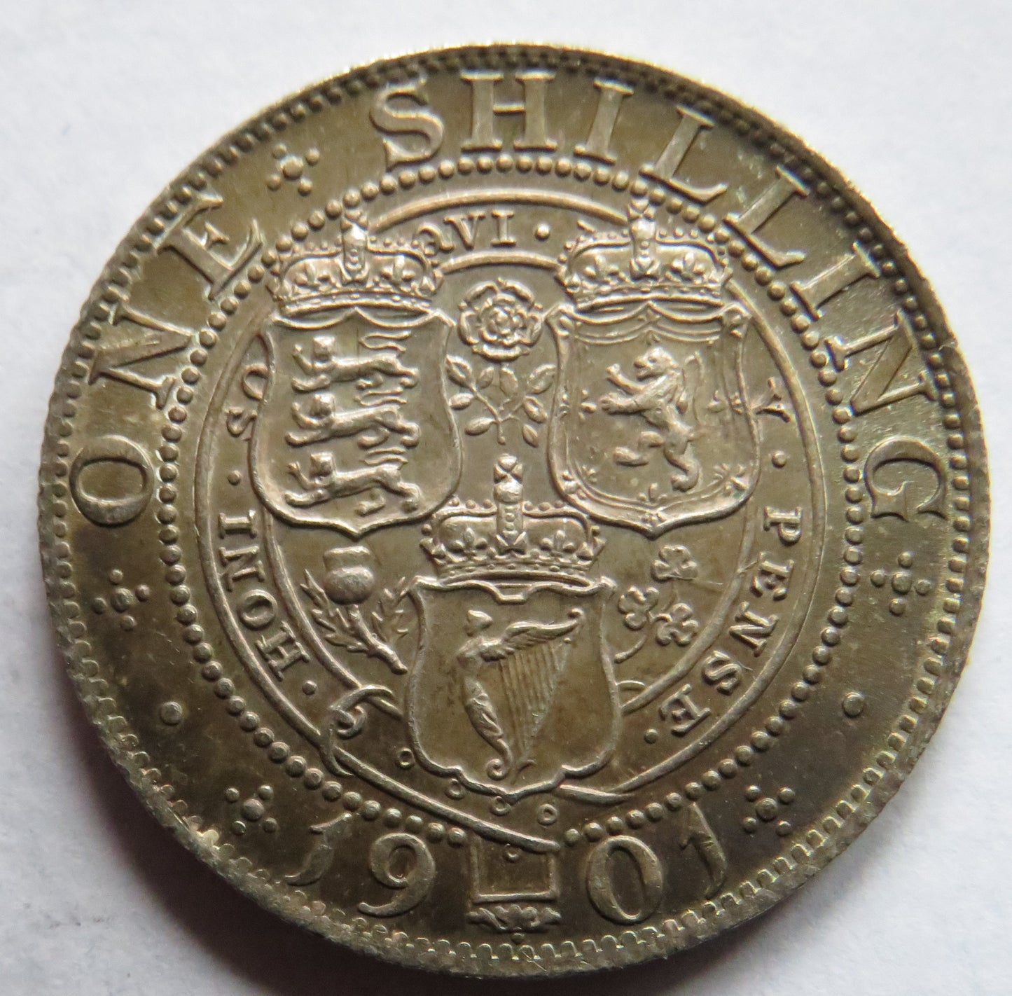 1901 Queen Victoria Silver One Shilling Coin UNC - Great Britain