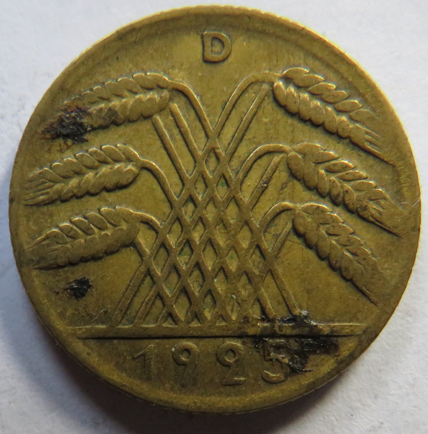 1925-D Germany - Weimar Republic 10 Reichspfennig Coin