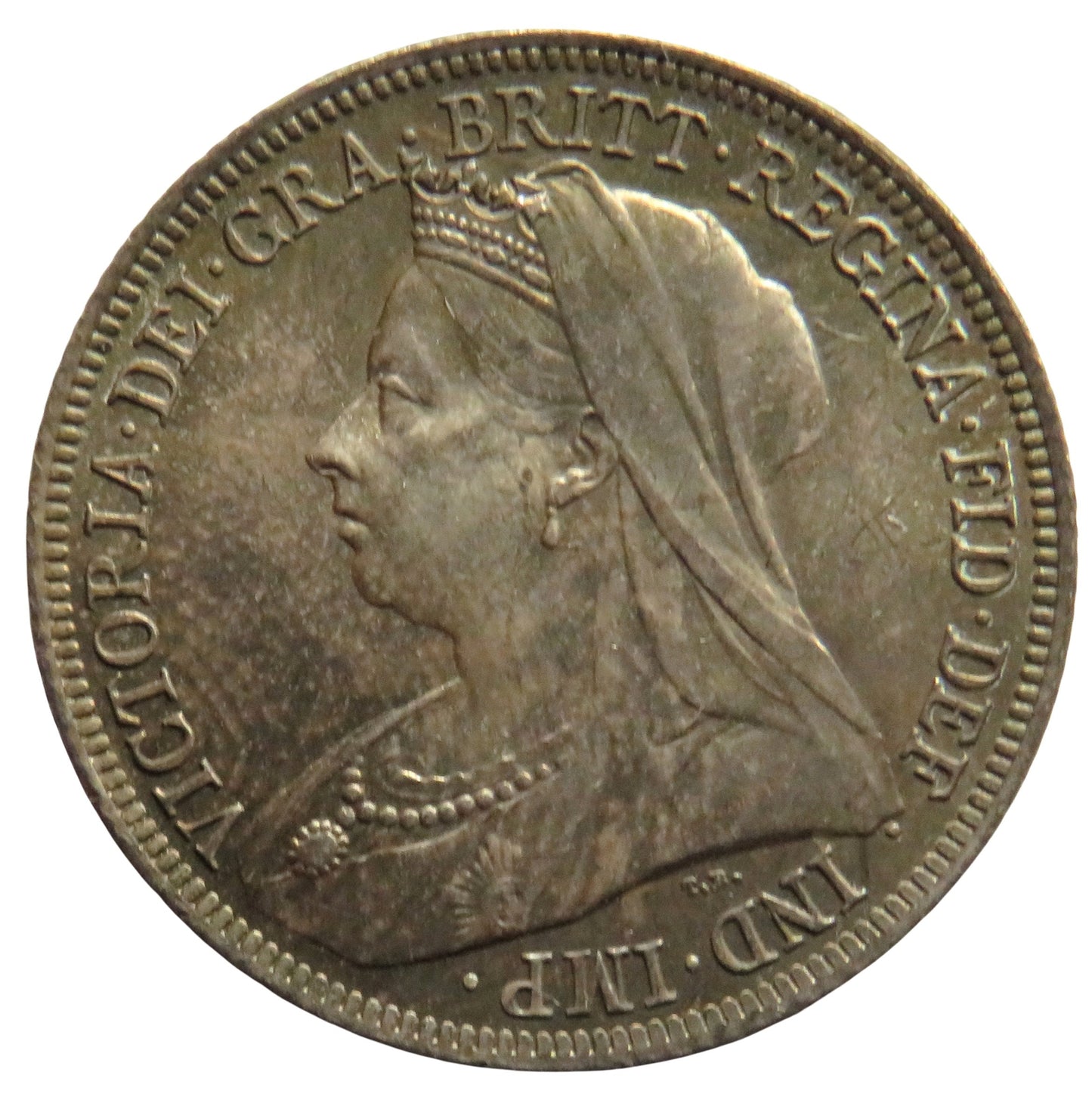 1901 Queen Victoria Silver One Shilling Coin UNC - Great Britain