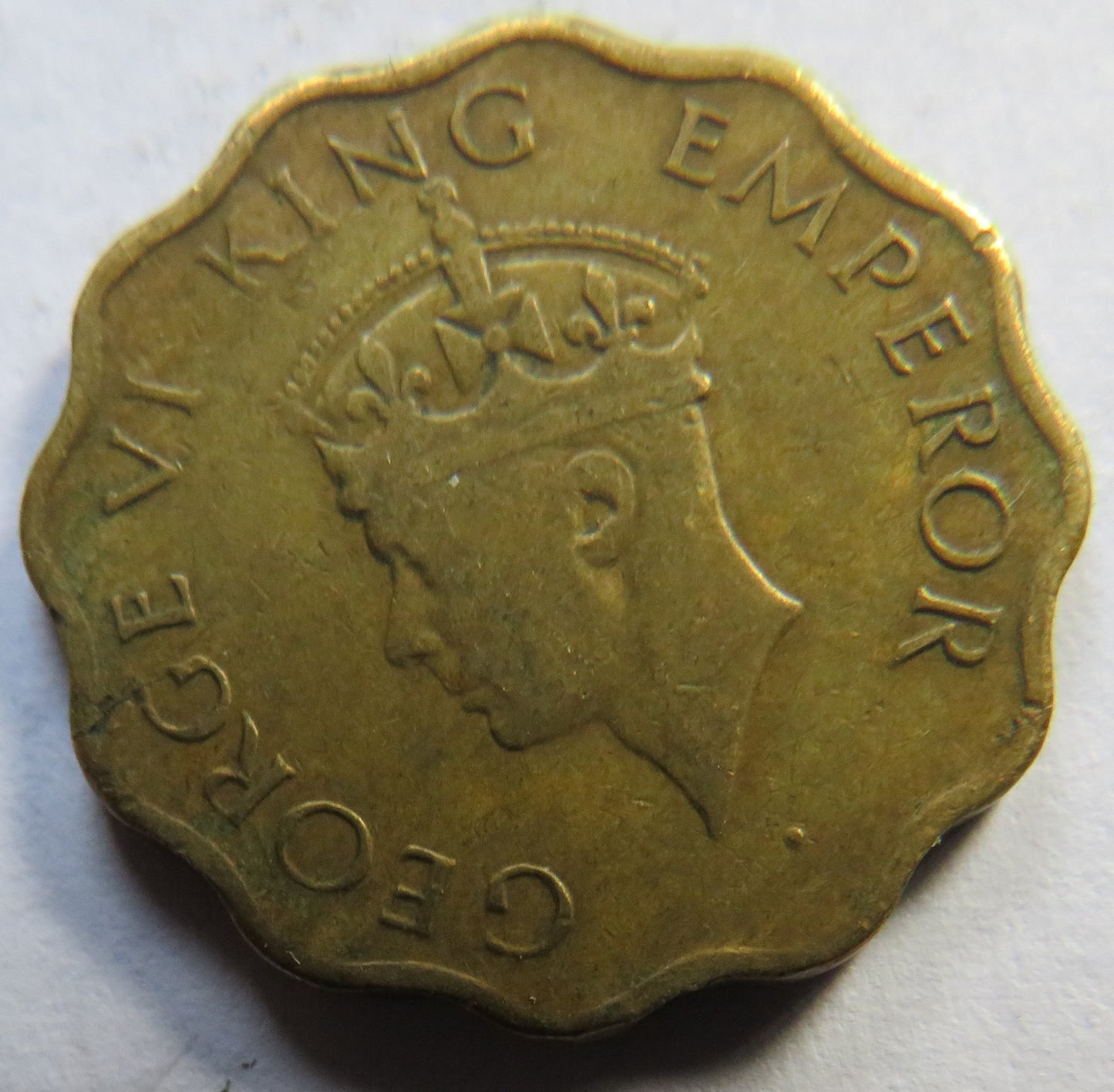 1945 King George VI India 1 One Anna Coin