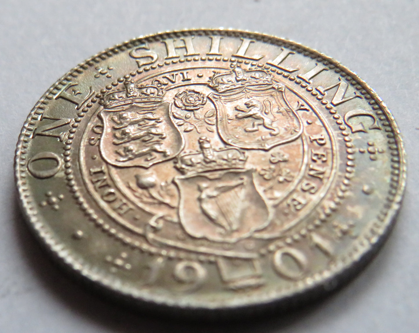 1901 Queen Victoria Silver One Shilling Coin UNC - Great Britain
