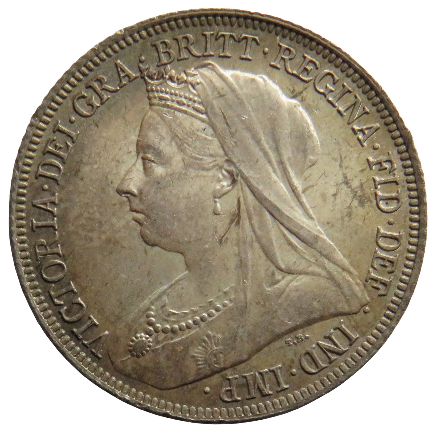 1901 Queen Victoria Silver One Shilling Coin UNC - Great Britain
