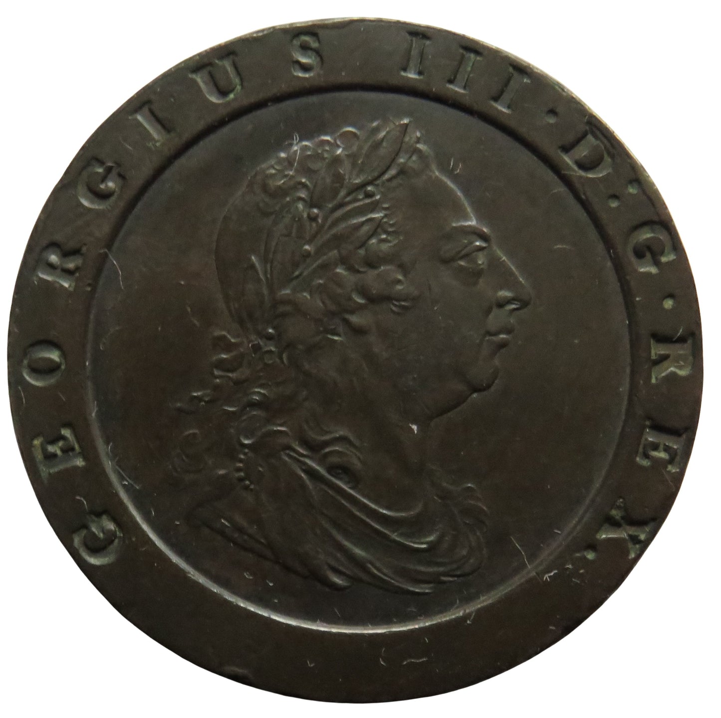 1797 King George III Cartwheel Twopence Coin - Great Britain