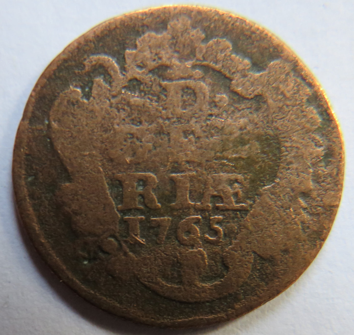 1765 Province of Gelderland Netherlands 1 Duit Coin
