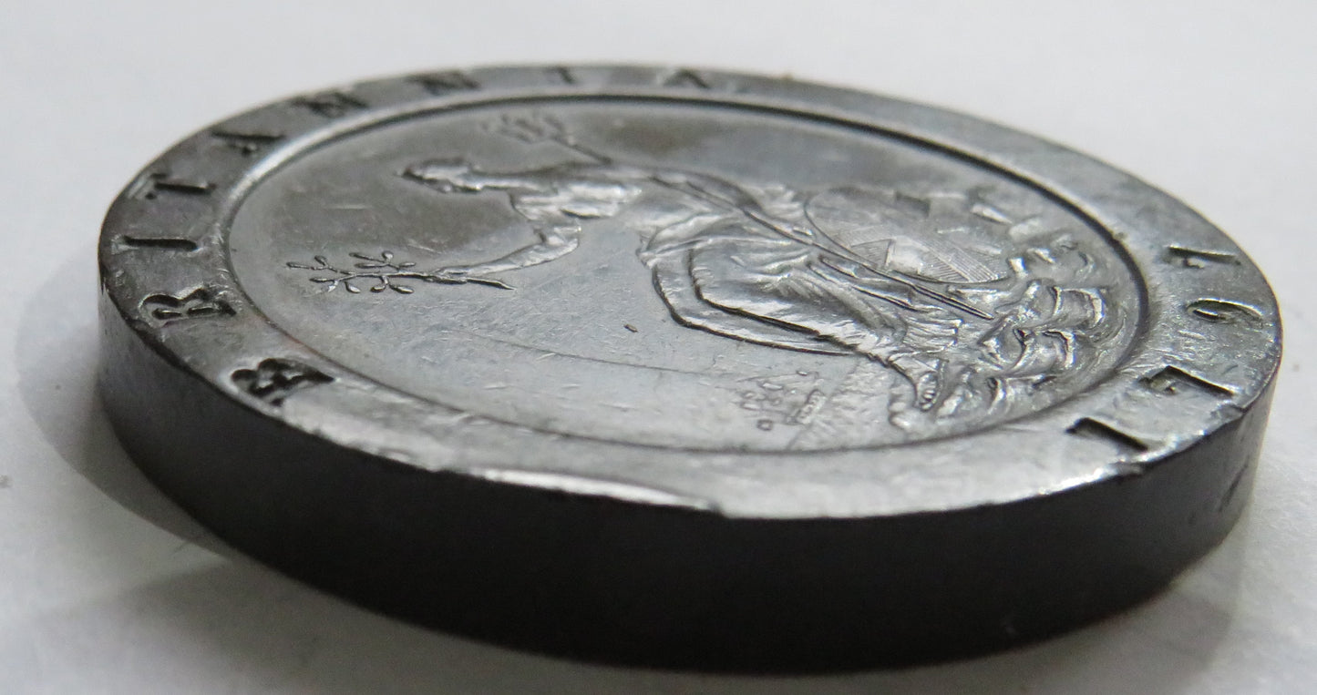 1797 King George III Cartwheel Twopence Coin - Great Britain