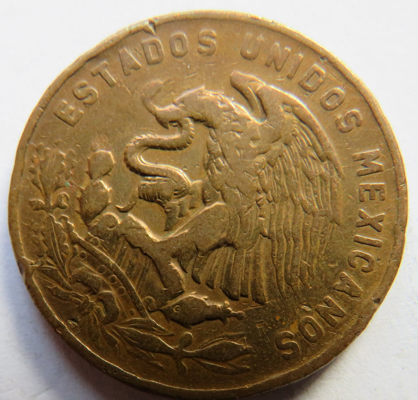 1956 Mexico 20 Centavos Coin