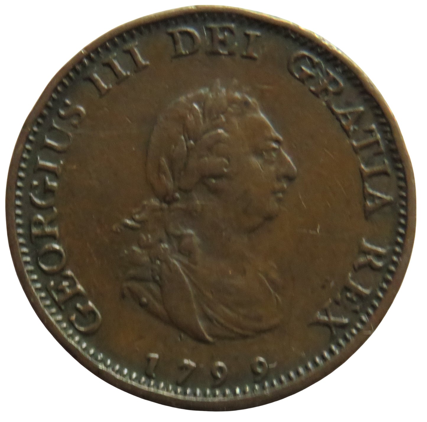 1799 King George III Farthing Coin - Great Britain
