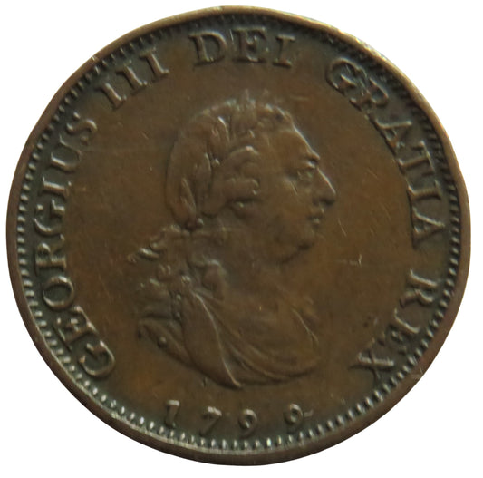 1799 King George III Farthing Coin - Great Britain