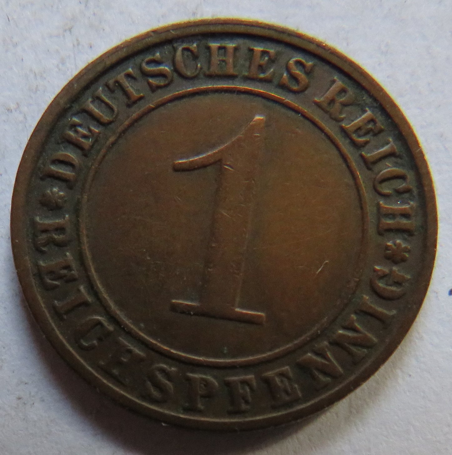 1925-J Germany - Weimar Republic Reichspfennig Coin