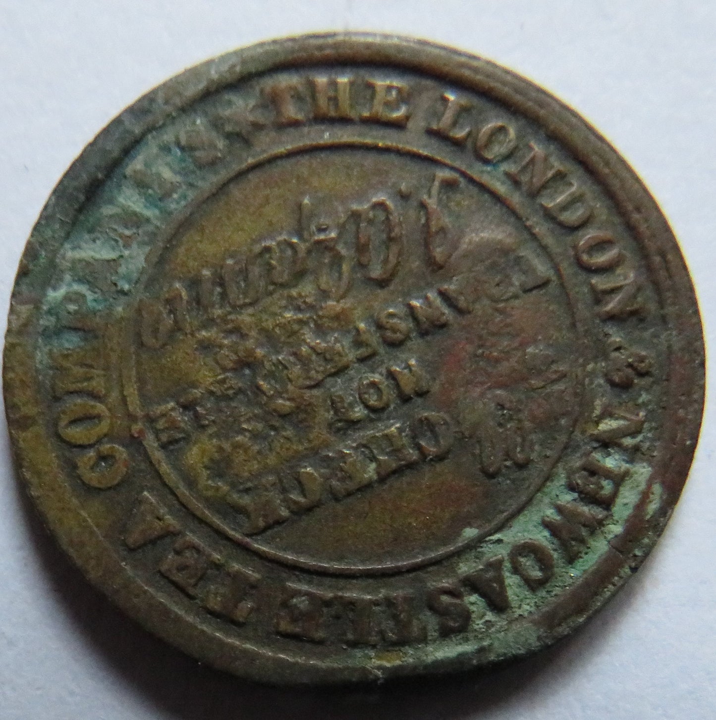 1876 The London & Newcastle Tea Company Edinburgh Token KY Stamp