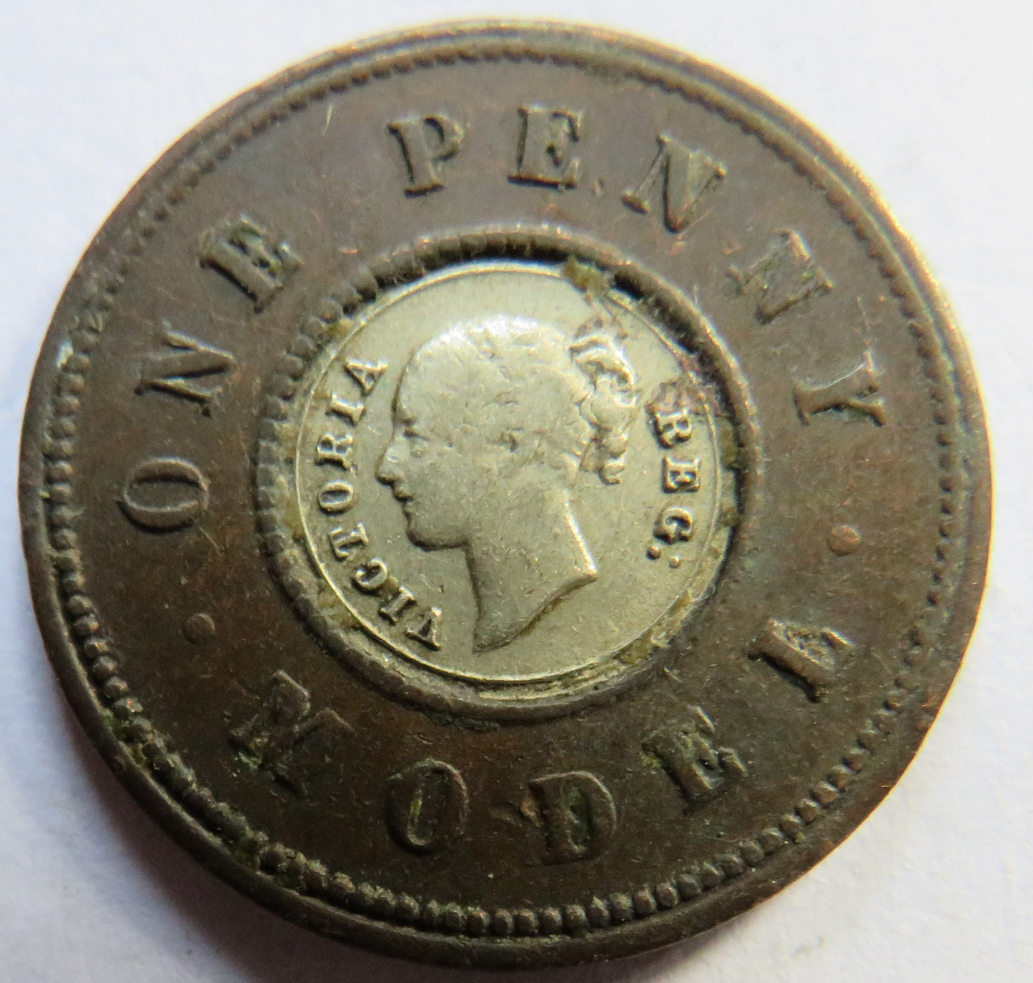19thC Queen Victoria Model One Penny Coin