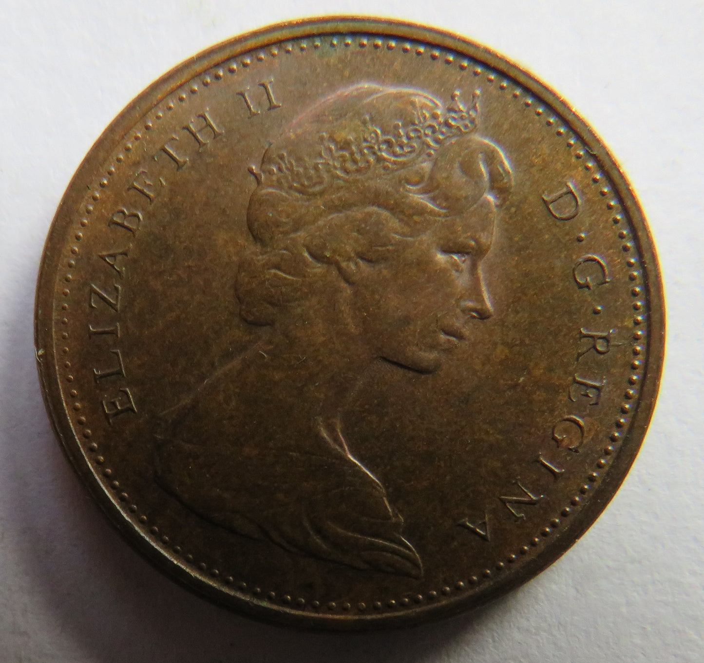 1972 Queen Elizabeth II Canada One Cent Coin