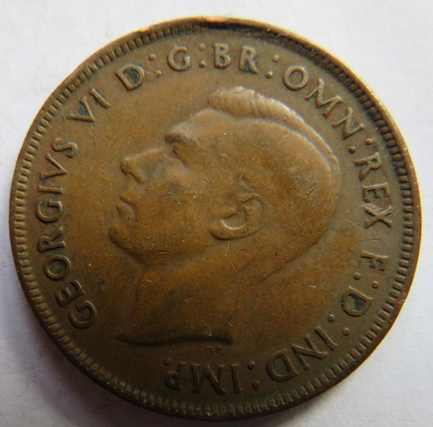 1944 King George VI Australia One Penny Coin