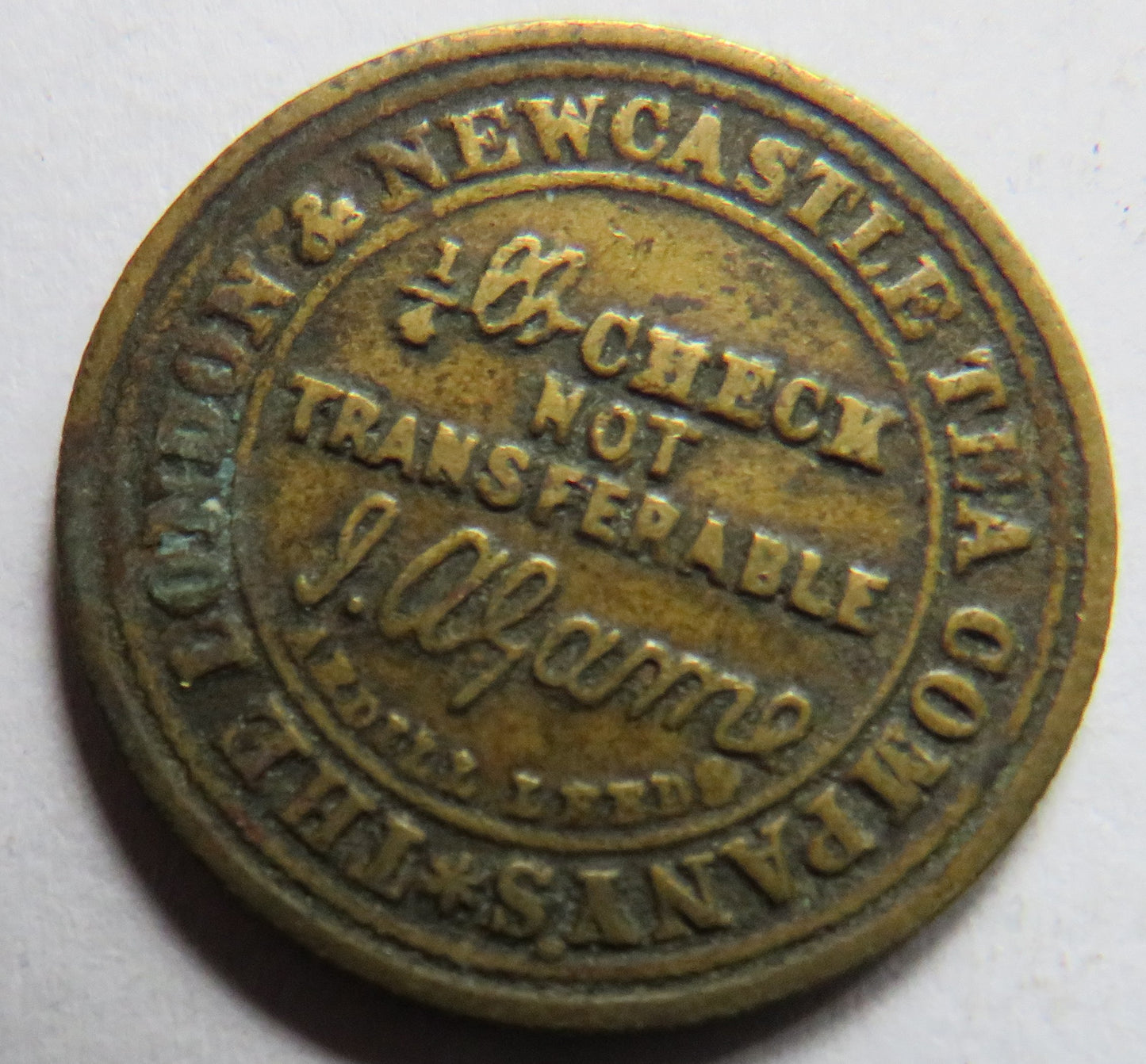 1879 The London & Newcastle Tea Company Montrose Token